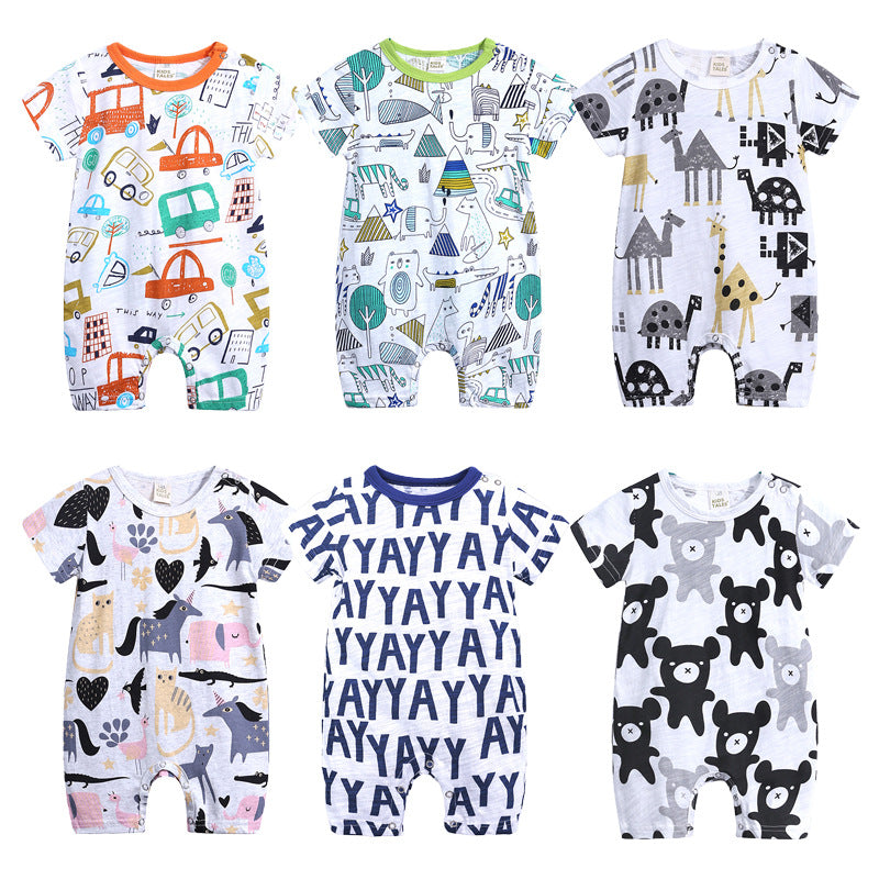 Baby Slub Cotton Short-Sleeve Onesie