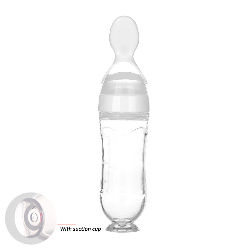 Silicone Squeeze Spoon Feeder Bottle
