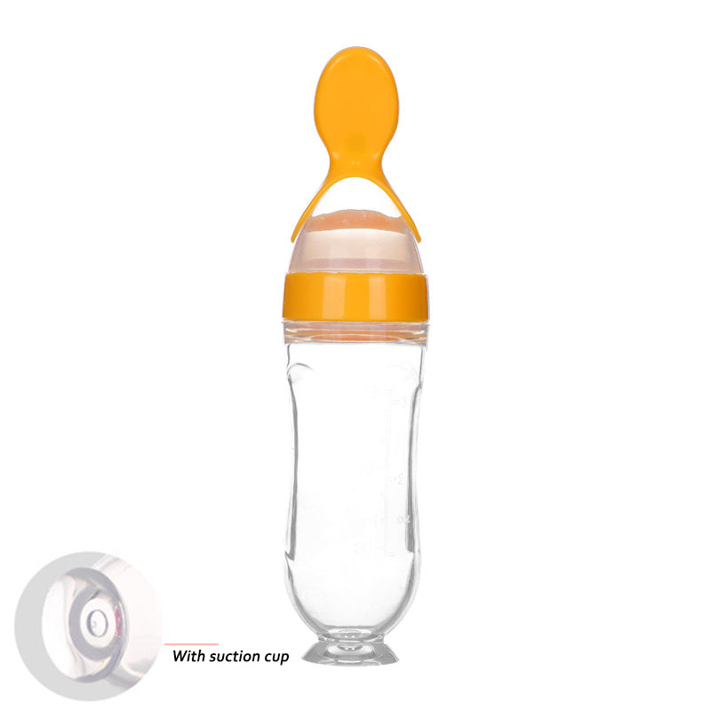 Silicone Squeeze Spoon Feeder Bottle