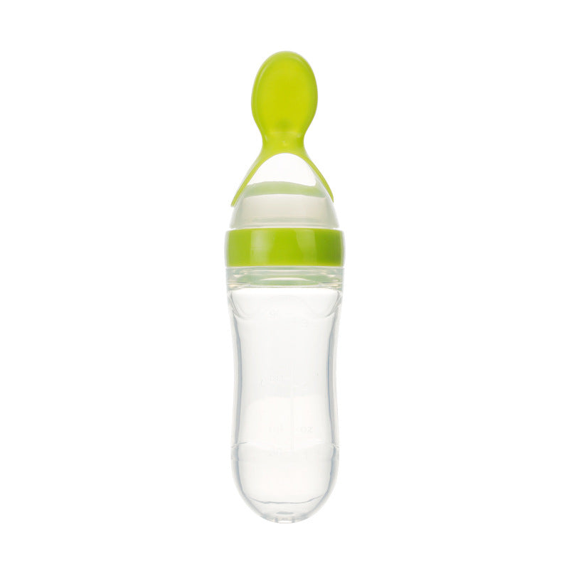 Silicone Squeeze Spoon Feeder Bottle