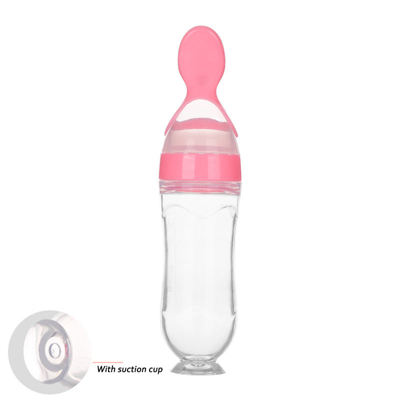 Silicone Squeeze Spoon Feeder Bottle