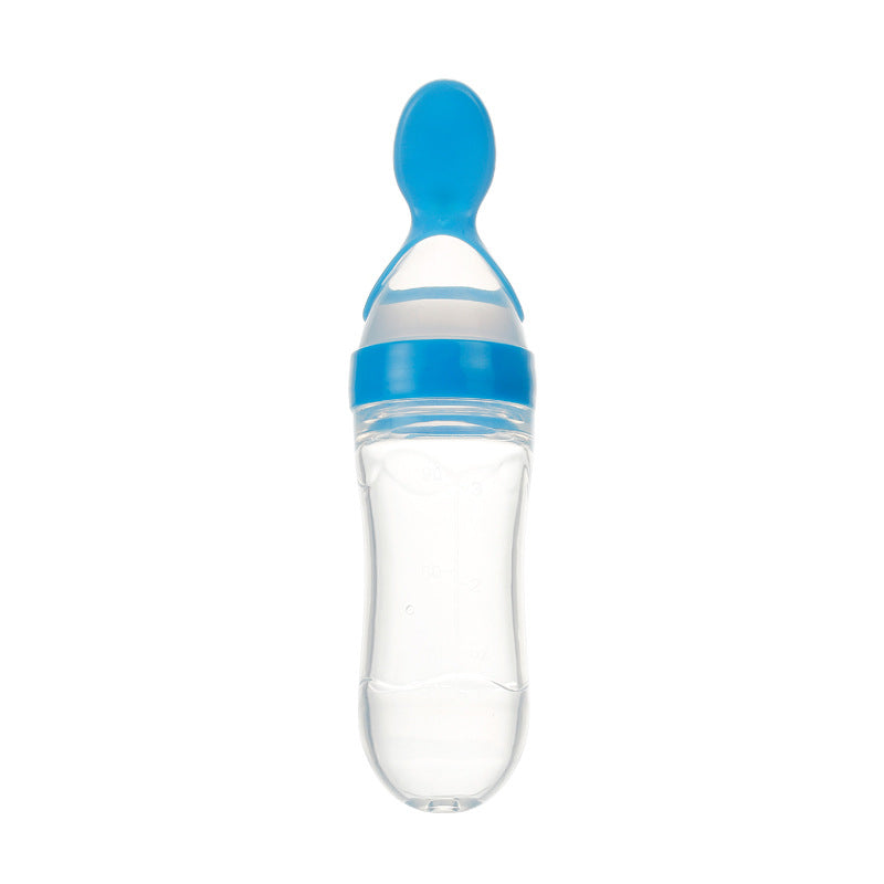 Silicone Squeeze Spoon Feeder Bottle