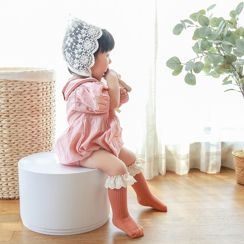 Girls' Lace Tube Socks