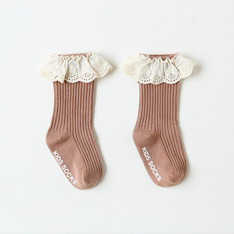 Girls' Lace Tube Socks