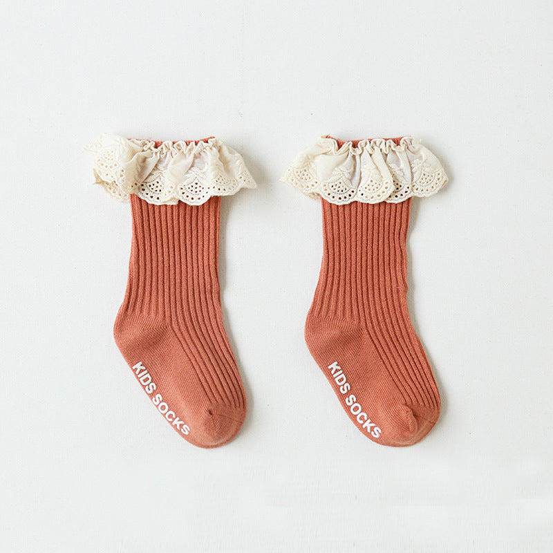 Girls' Lace Tube Socks