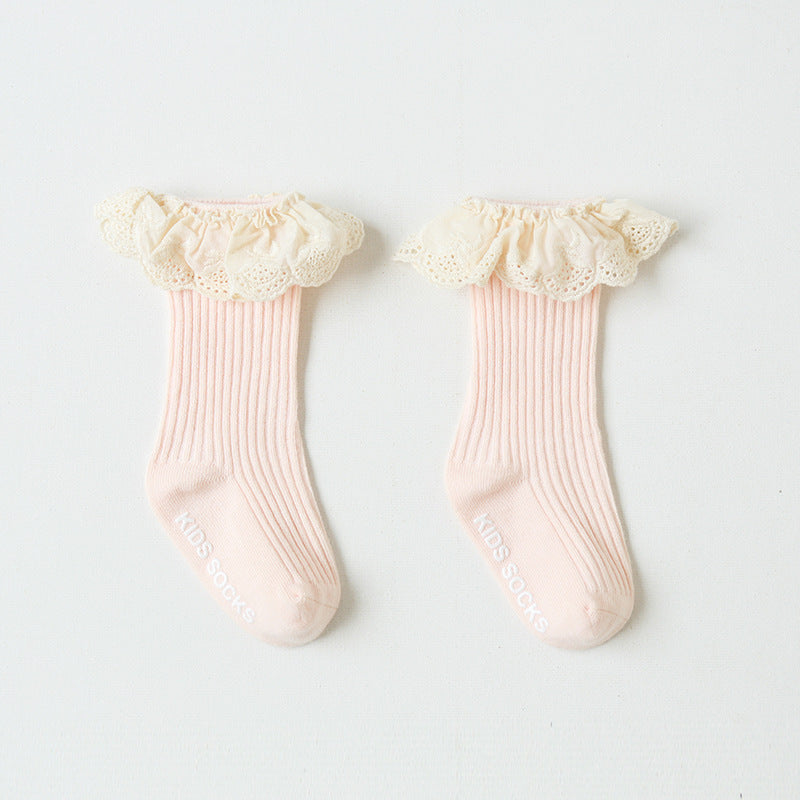 Girls' Lace Tube Socks