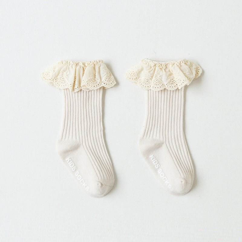 Girls' Lace Tube Socks