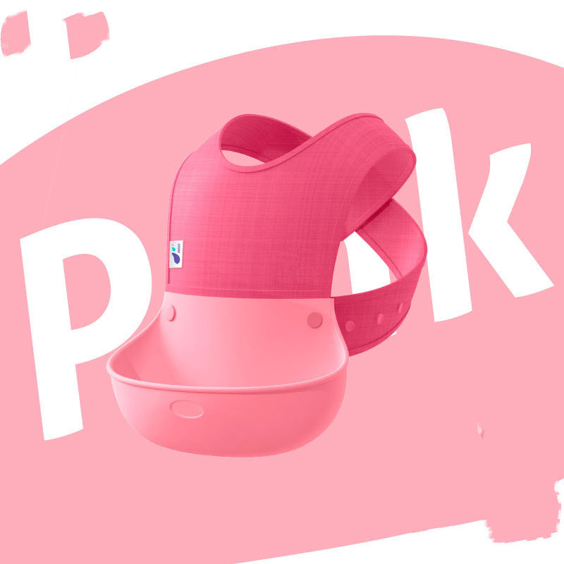 Baby Eating Bibs, Baby Sling Waterproof Bibs, Meal Pockets, Children's Silicone Super Soft