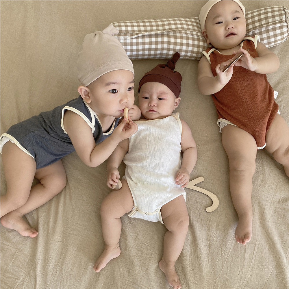 Baby Color-Block Halter Romper