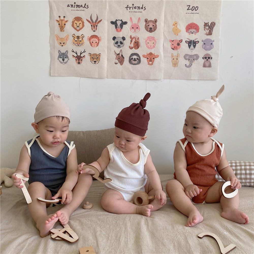 Baby Color-Block Halter Romper