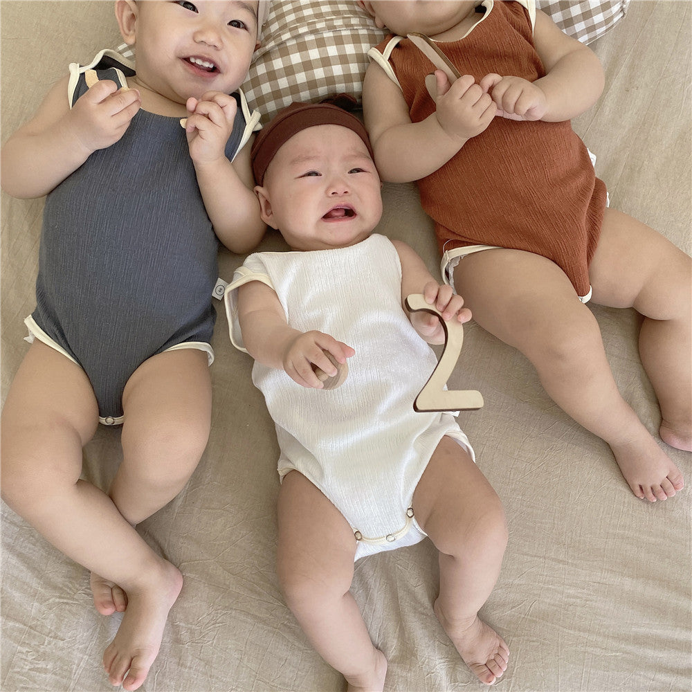 Baby Color-Block Halter Romper