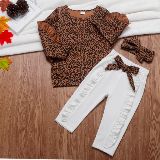 Toddler Girls' Floral Top & White Pants Set