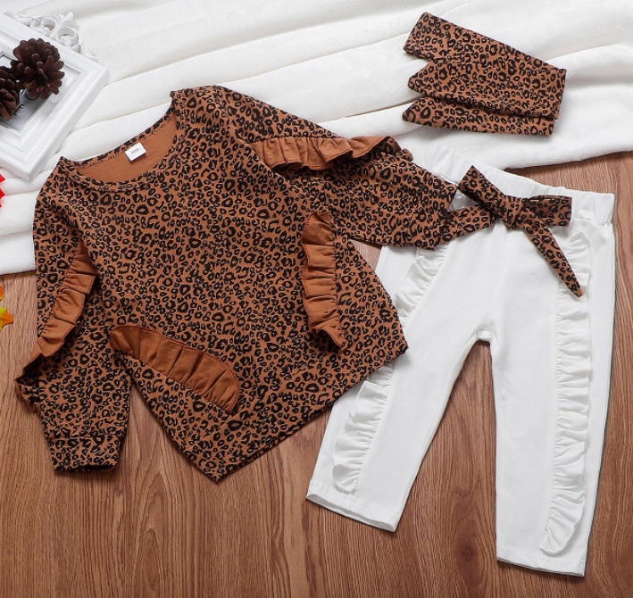 Toddler Girls' Floral Top & White Pants Set