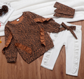Toddler Girls' Floral Top & White Pants Set