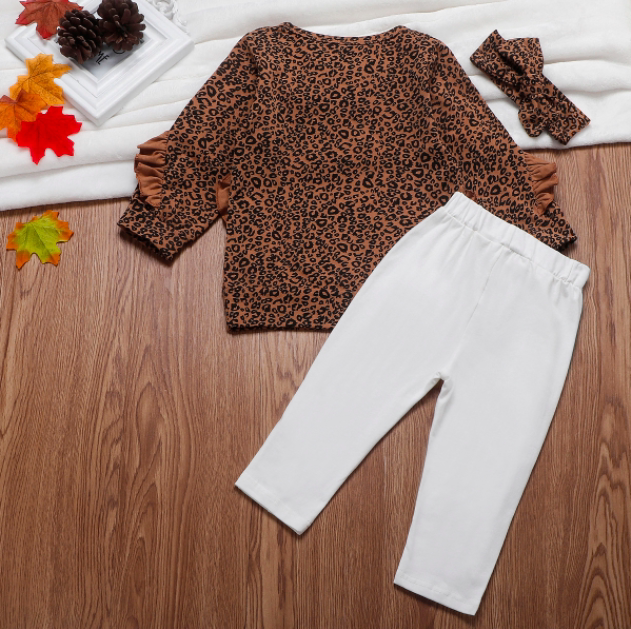 Toddler Girls' Floral Top & White Pants Set