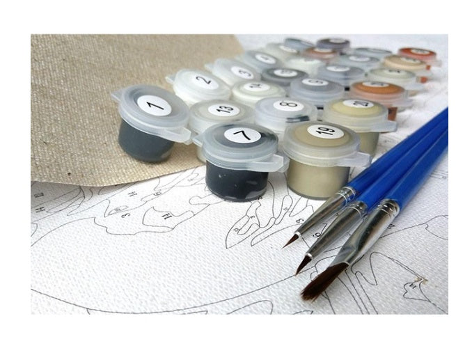 Cute Animals Paint-by-Numbers Kit