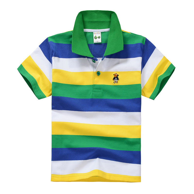 Kids' Striped Combed-Cotton Polo