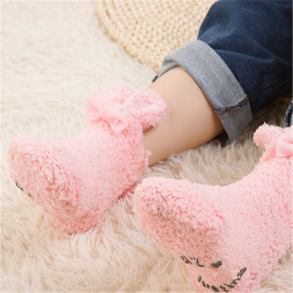 Baby Girl Coral Fleece Rabbit Socks
