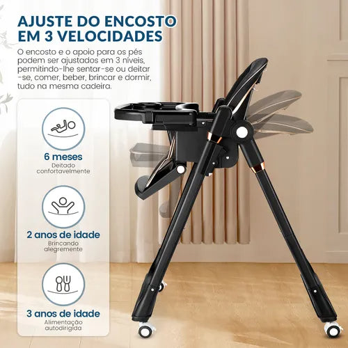 Foldable Adjustable High Chair