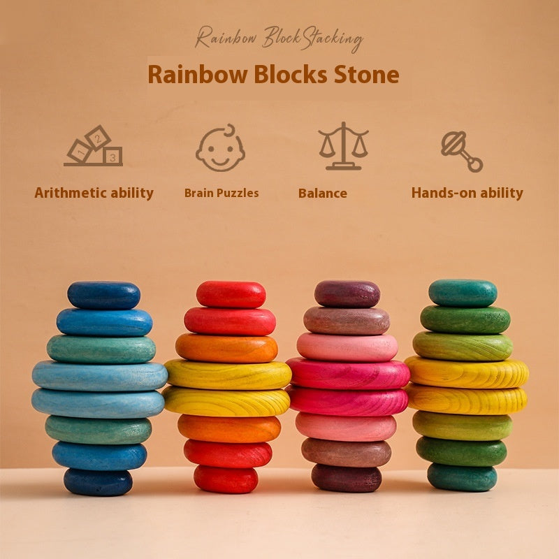 Rainbow Soft Stacking Stones