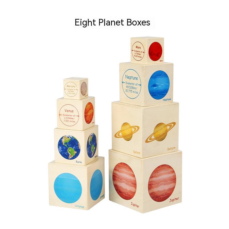 Wooden Number & Planet Stacking Set