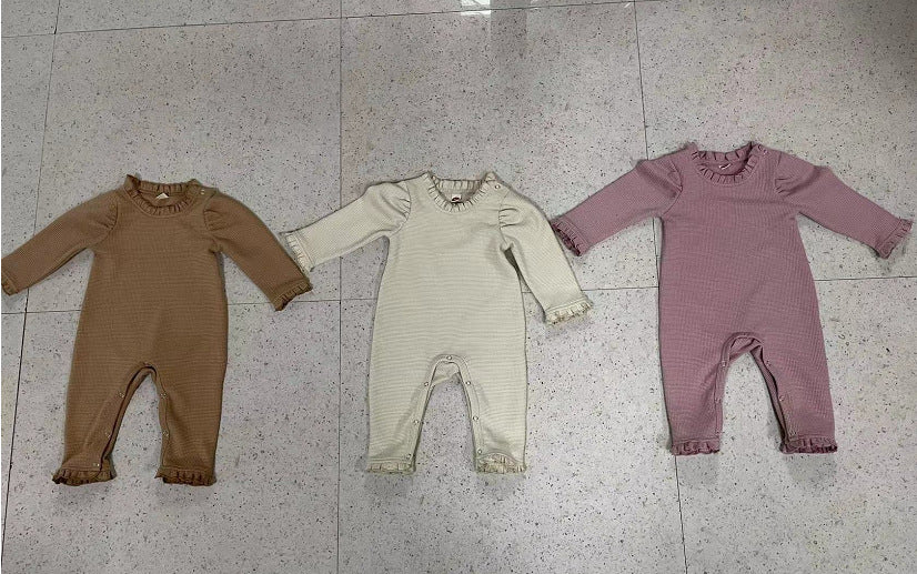 Baby Lace-Collar Long-Sleeve Romper
