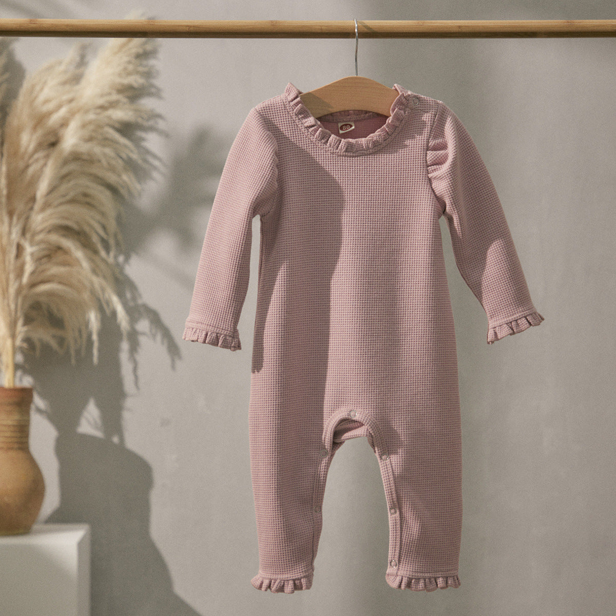 Baby Lace-Collar Long-Sleeve Romper