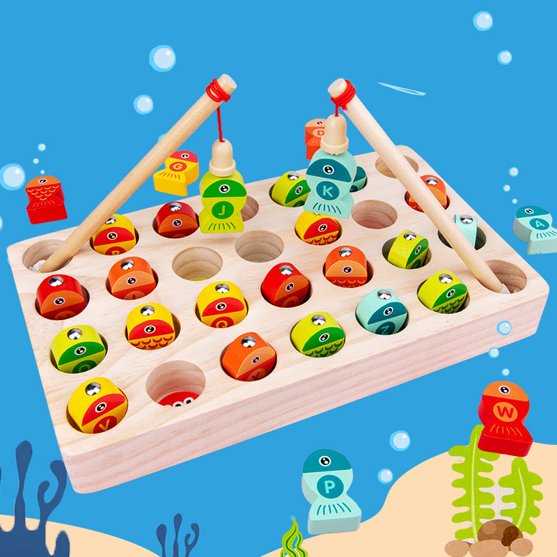 Wooden Magnetic Fishing & Letter Game