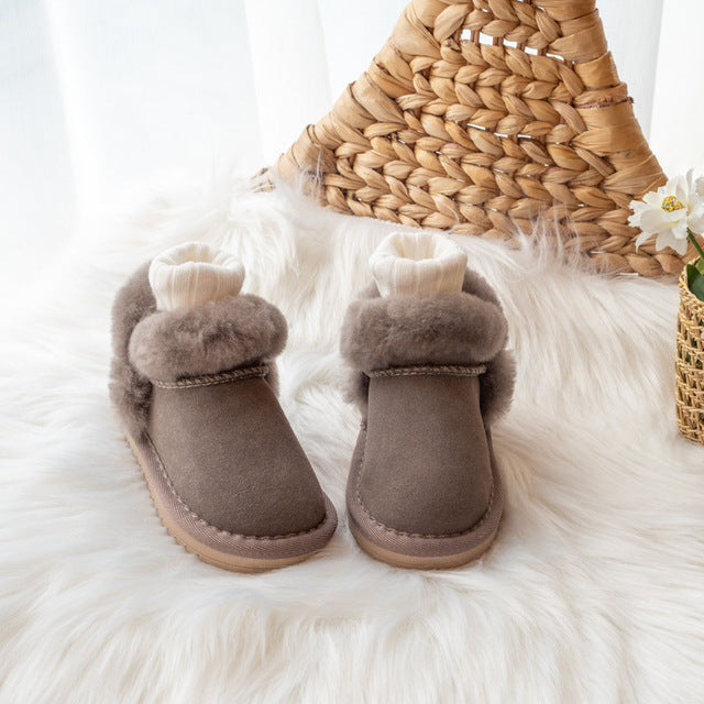 Girls' Soft-Sole Cotton Booties