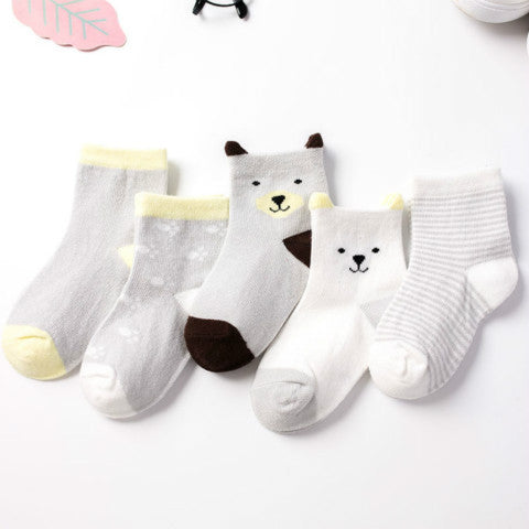 Baby Cartoon Combed-Cotton Socks
