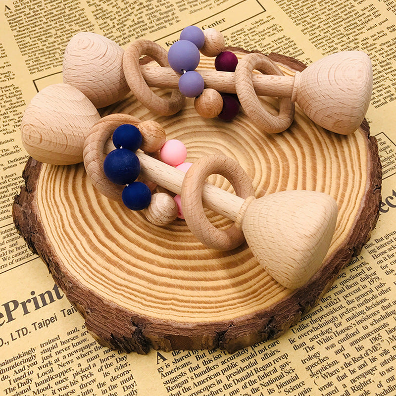 Beech Wood Rattle & Teether