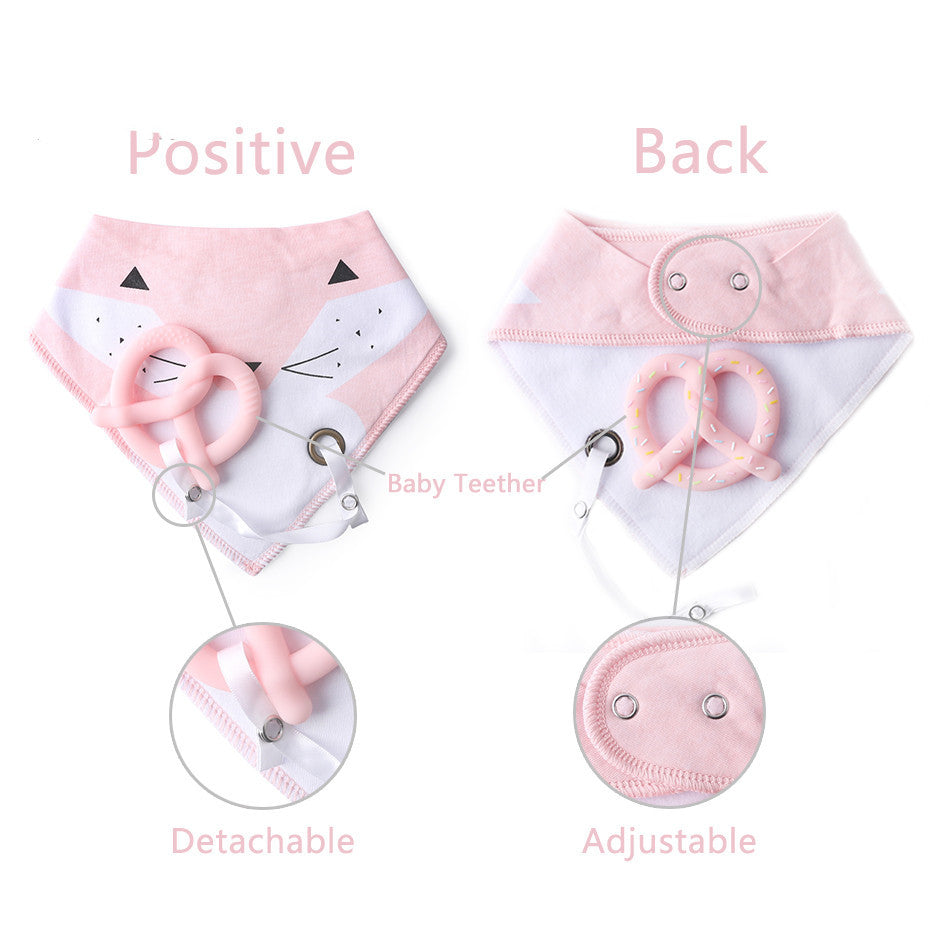 Plush Bib with Silicone Teether