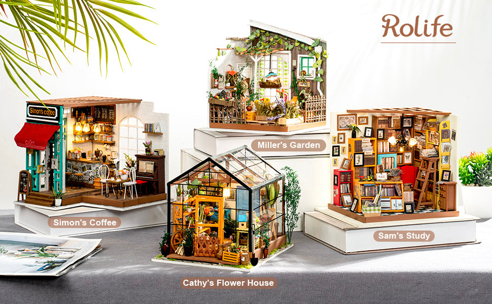 ROBOTIME Wooden Miniature Dollhouse Kit