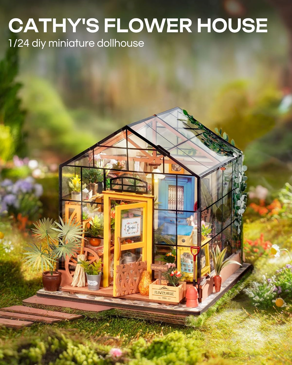 ROBOTIME Wooden Miniature Dollhouse Kit