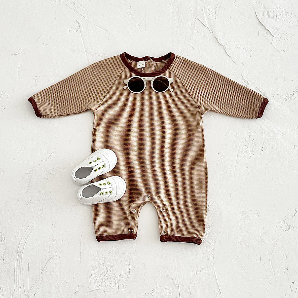 Newborn Waffle Short-Sleeve Romper