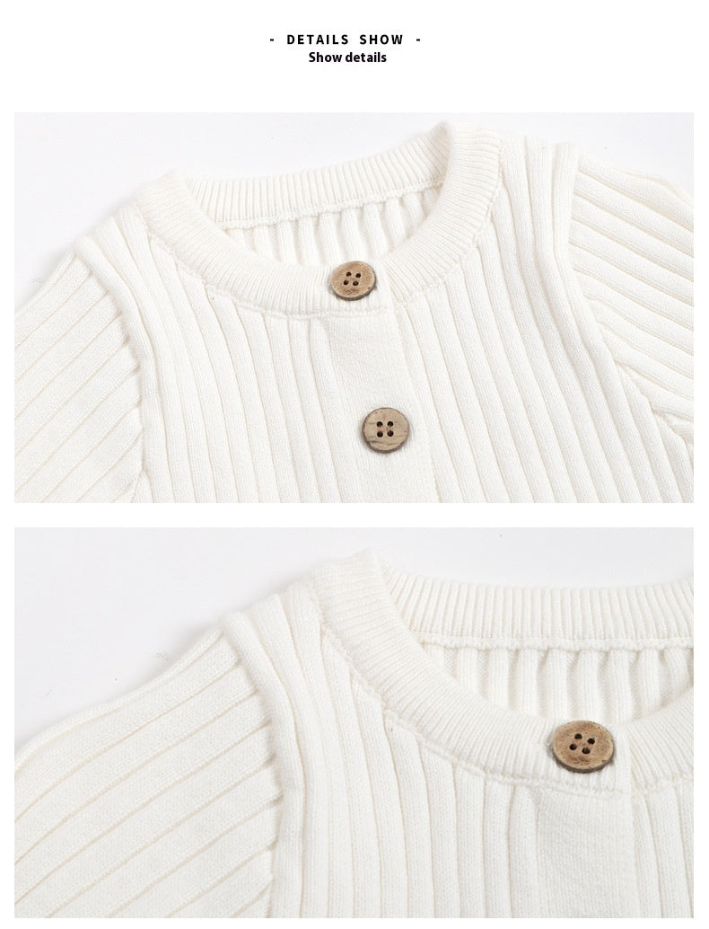 Baby Knitted Long-Sleeve Romper