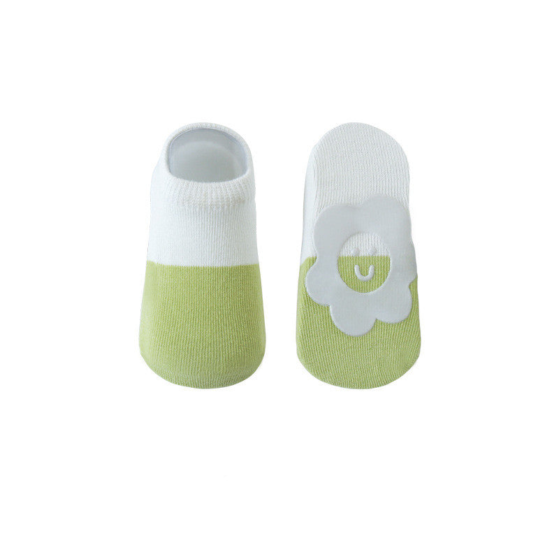 Baby Thin Combed-Cotton Boat Socks