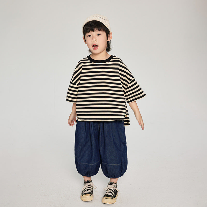 Kids' Striped Loose Summer Tee
