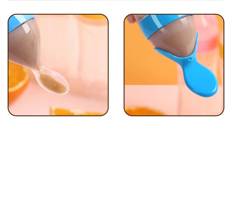 Silicone Squeeze Feeding Spoon Bottle