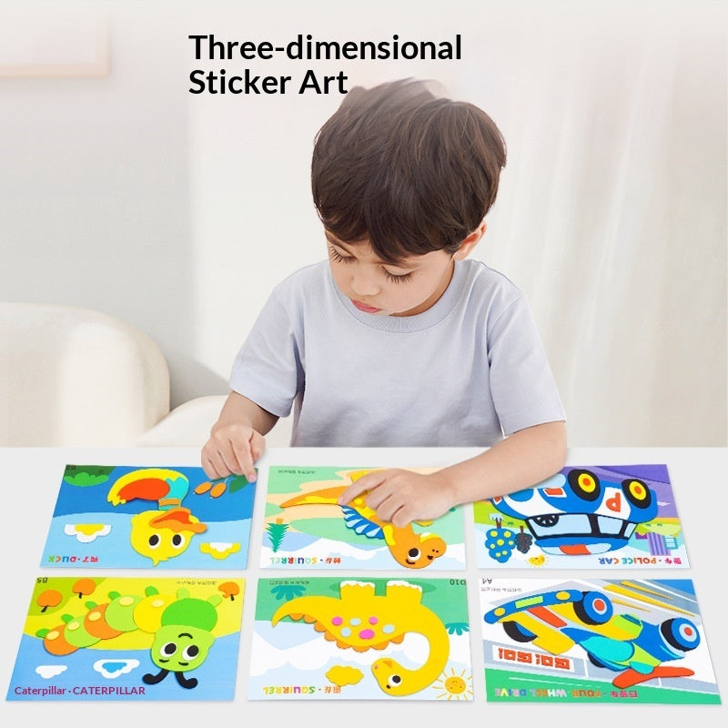 Kids' 3D EVA Sticker Art Craft Set