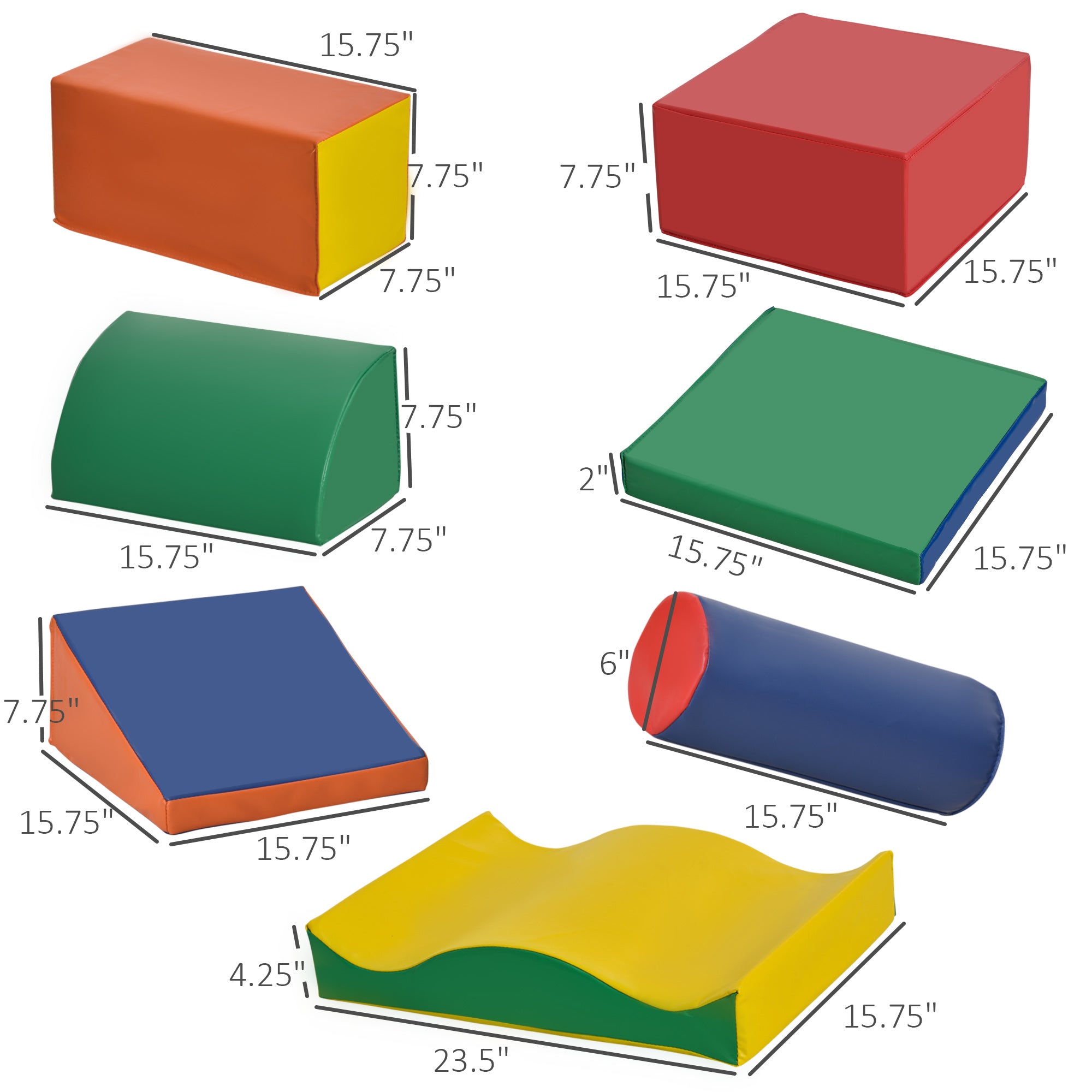 7-Piece Soft Play Climbing Set