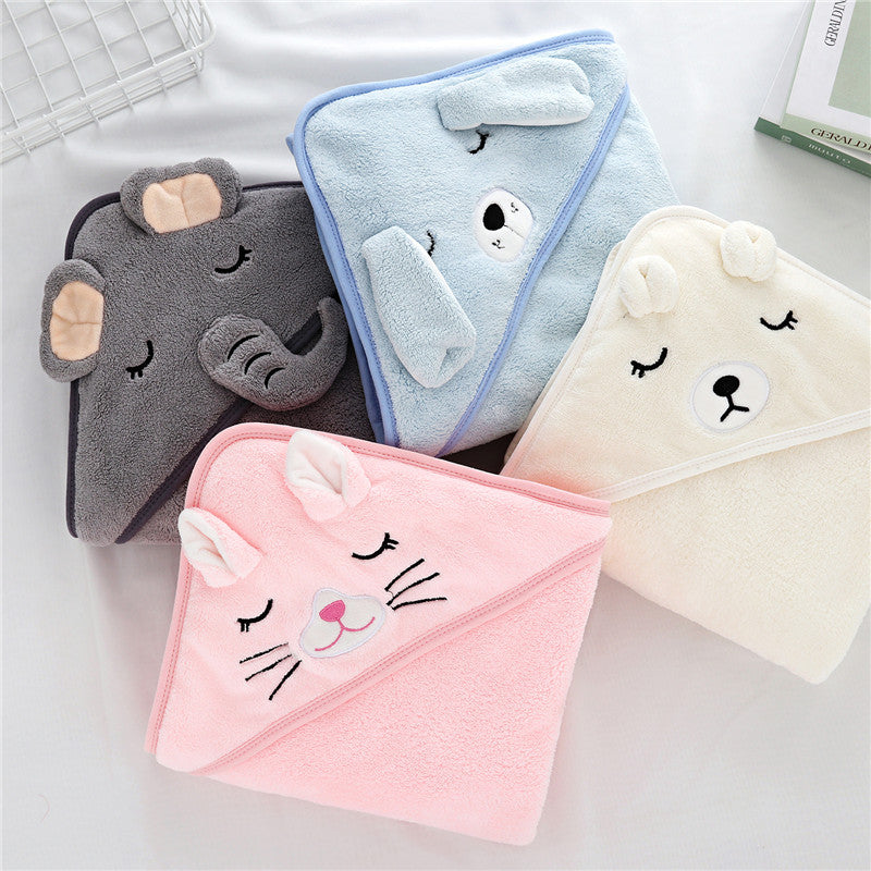 Baby Hooded Swaddle Bath Towel