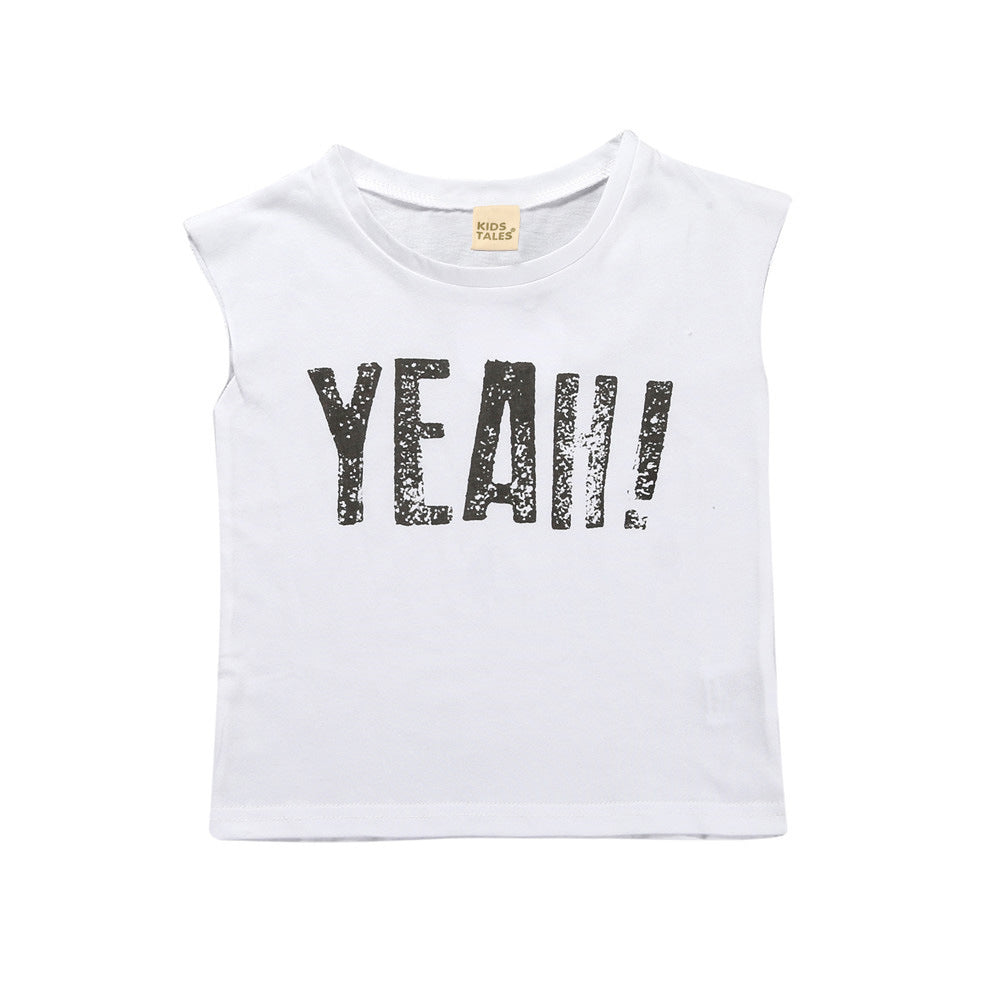 Kids' Sleeveless Letter Tee