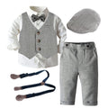 Three-Piece Vest, Long-Sleeve Top & Hat Set