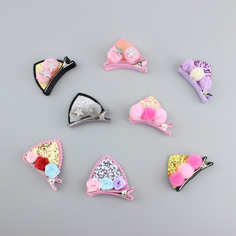 Girls' Glitter Felt Hair Clips (2-Pack)