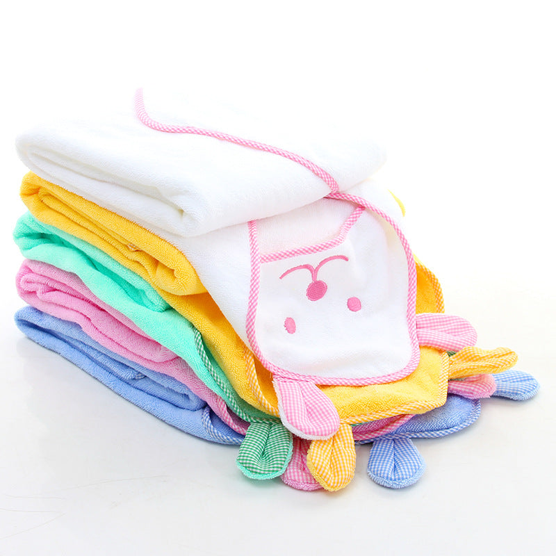 Embroidered Bear Cotton Towel