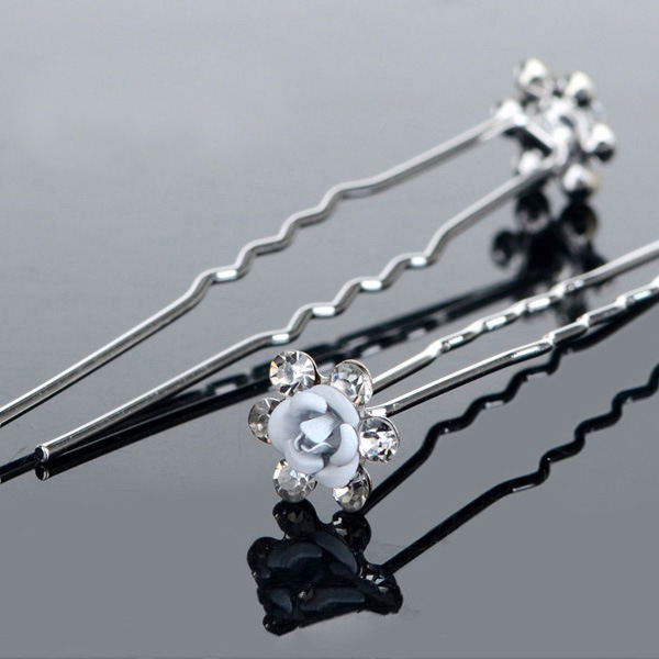 Floral Crystal Hair Clip
