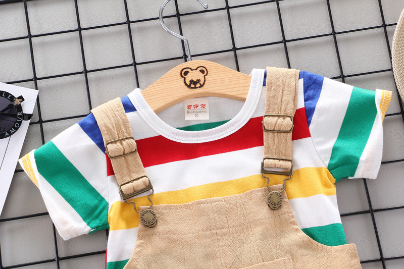 Baby Girls' Rainbow Bib Pants