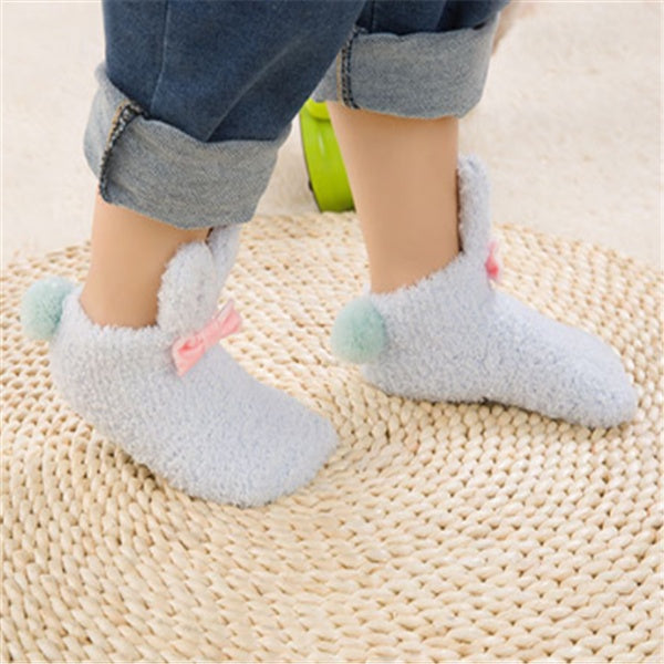 Baby Girl Coral Fleece Rabbit Socks
