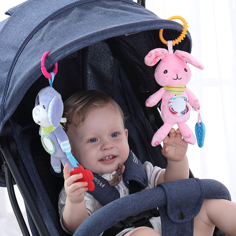 Plush Crib Rattle with Mirror